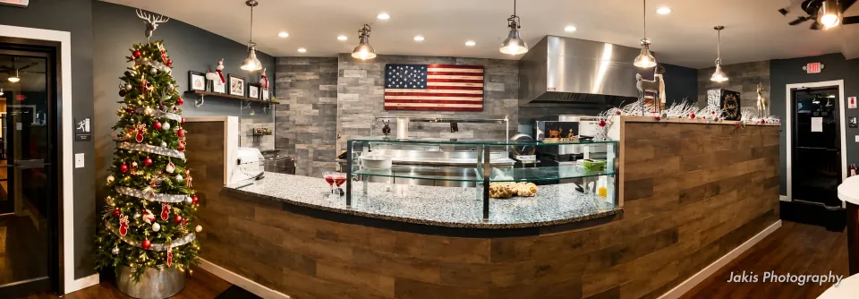 Christmas Counter & Service Area at 2 Brothers Restaurant