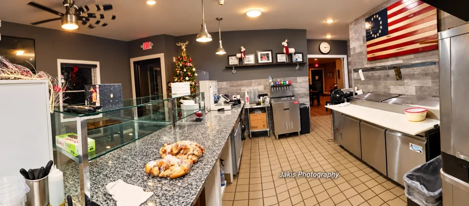 Christmas Counter & Service Area at 2 Brothers Restaurant